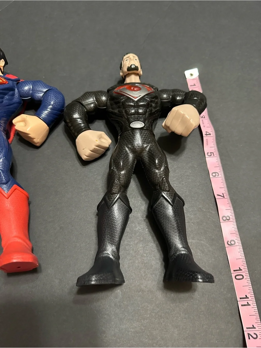 Mattel Blue & Red and Black Superhero Action Figure Duo